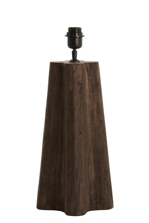 Lamp base 15x15x40 cm NAVELLI wood matt grey-brown