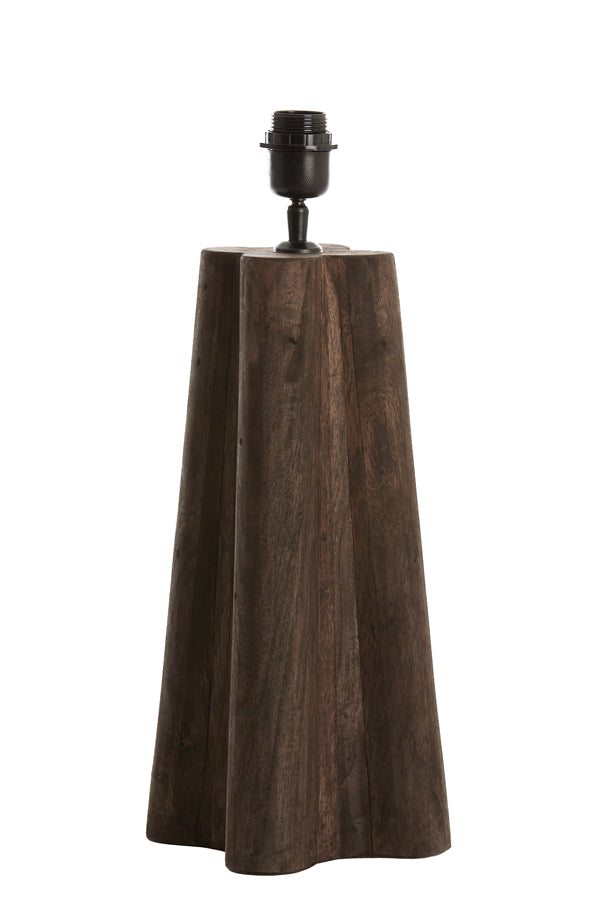 Lamp base 15x15x40 cm NAVELLI wood matt grey-brown