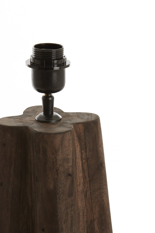 Lamp base 15x15x40 cm NAVELLI wood matt grey-brown