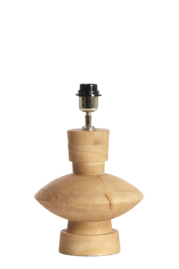 Lamp base 23x25 cm FIERA wood matt natural
