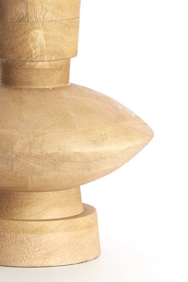 Lamp base 23x25 cm FIERA wood matt natural