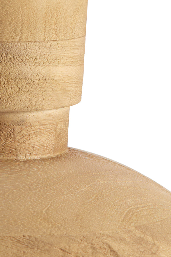 Lamp base 23x25 cm FIERA wood matt natural