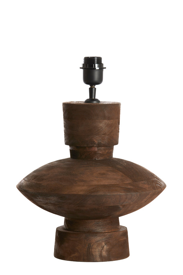 Lamp base 31x31 cm FIERA wood matt dark brown