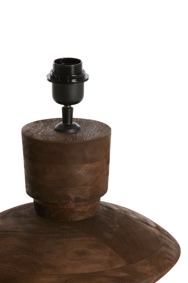 Lamp base 31x31 cm FIERA wood matt dark brown