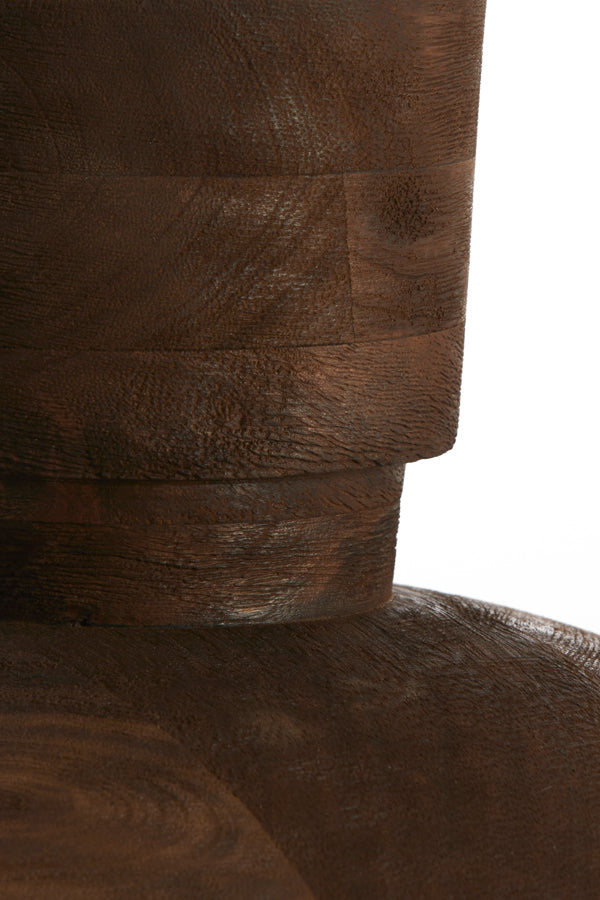 Lamp base 31x31 cm FIERA wood matt dark brown