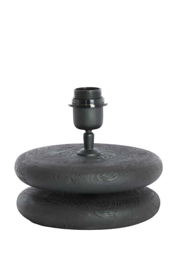 Lamp base 20x9 cm EBOLI wood matt black