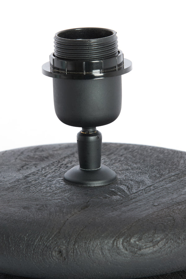 Lamp base 20x9 cm EBOLI wood matt black