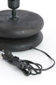 Lamp base 20x9 cm EBOLI wood matt black