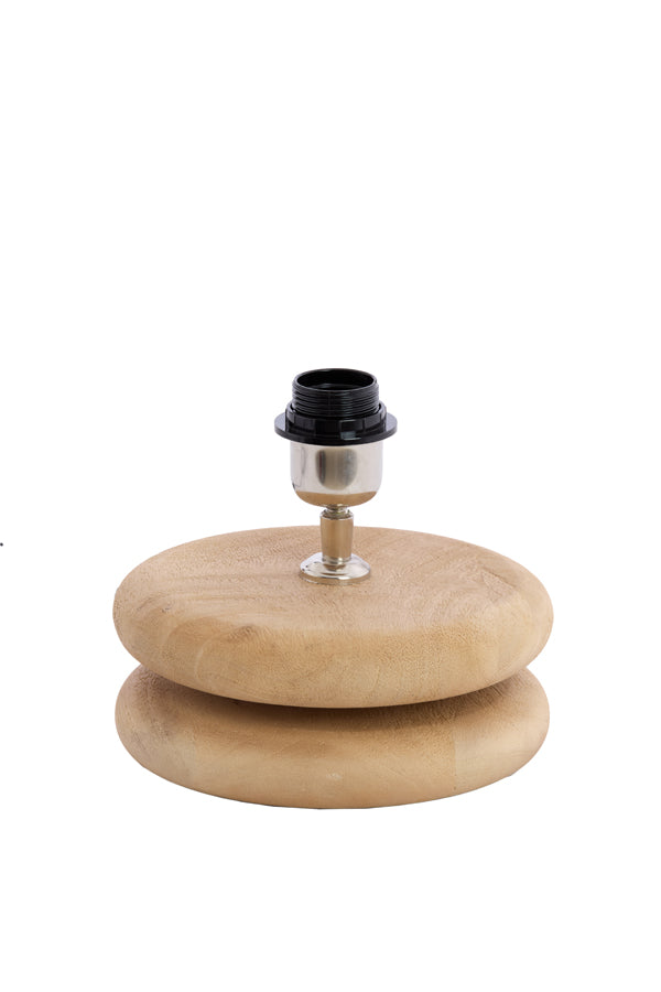 Lamp base 20x9 cm EBOLI wood matt natural