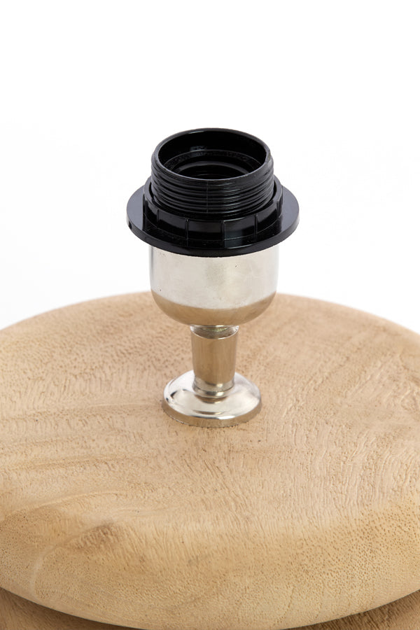 Lamp base 20x9 cm EBOLI wood matt natural