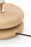 Lamp base 20x9 cm EBOLI wood matt natural