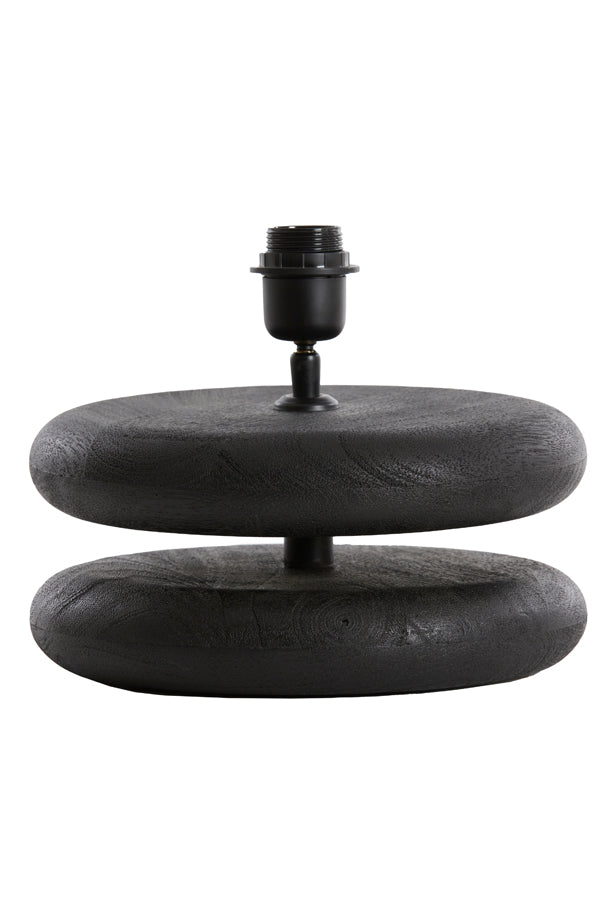 Lamp base 25x9 cm EBOLI wood matt black