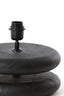 Lamp base 25x9 cm EBOLI wood matt black