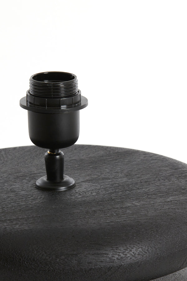 Lamp base 25x9 cm EBOLI wood matt black