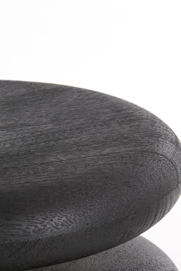 Lamp base 25x9 cm EBOLI wood matt black
