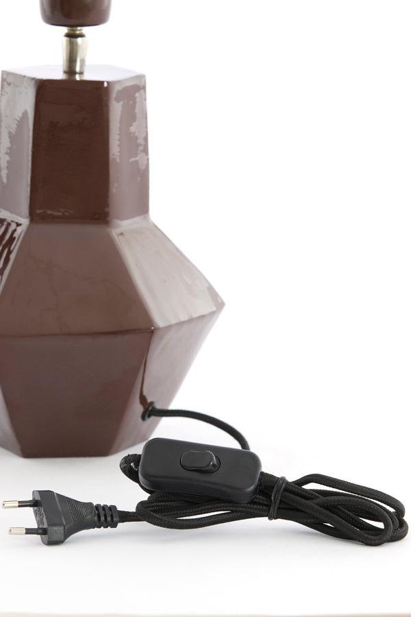Lamp base 19x30 cm CALIRA dark brown