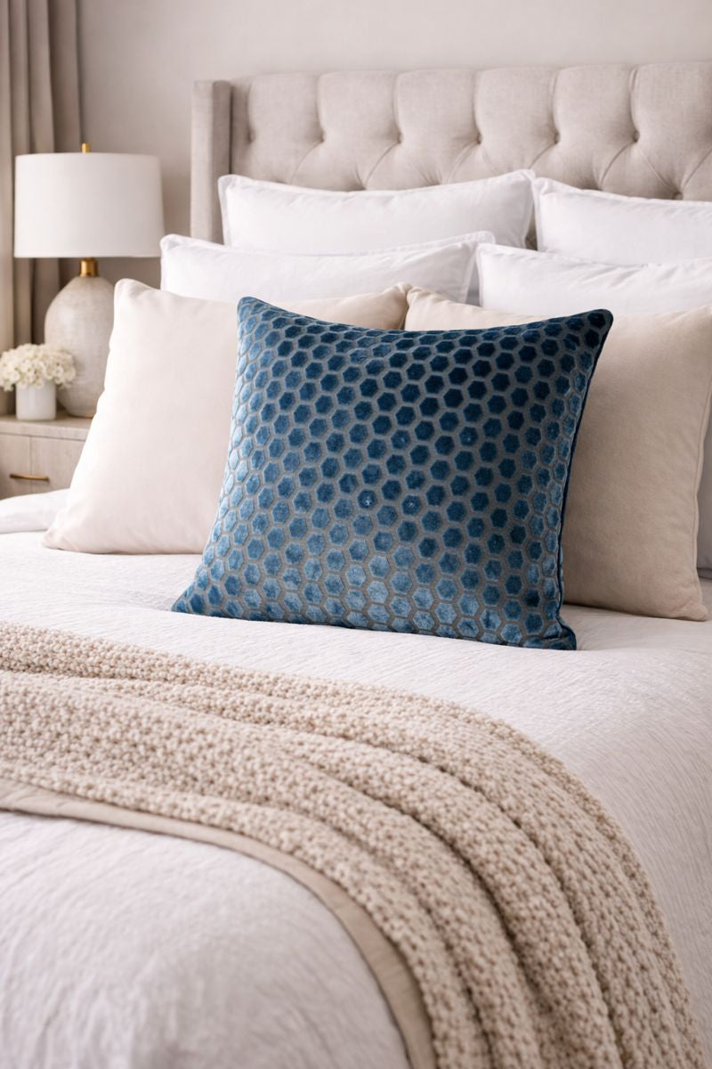 Malini Jorvik Blue Cushion  | OUTLET