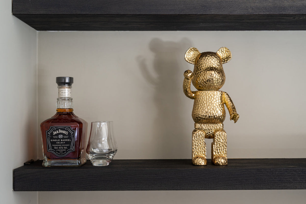 Decorative object Bear gold standing