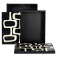 Storage box Lux black/white (Set of 2)