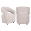 Dining chair Vixen natural linear with wheels