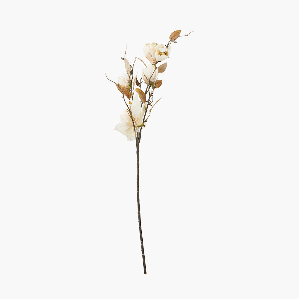 Natural Magnolia Faux Flower Bunch