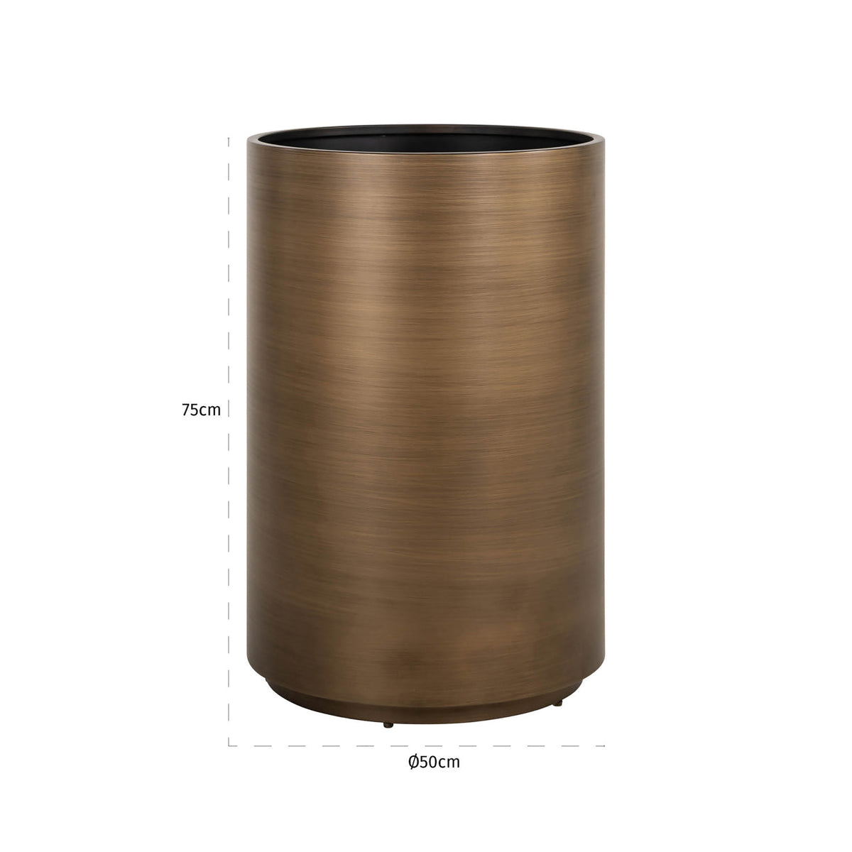 Planter Dira brushed gold 50Ø