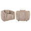 Lounge chair Luxandra stripes sand