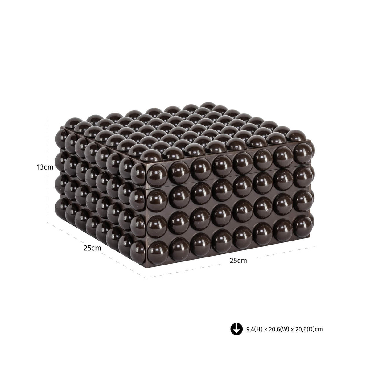 Storage box Nyx dark brown large
