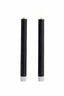 Dinner candle LED S/2 2x22+2x22 cm ALIRA black