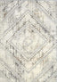 Abstract Vintage Cream & Grey Rug | D176A