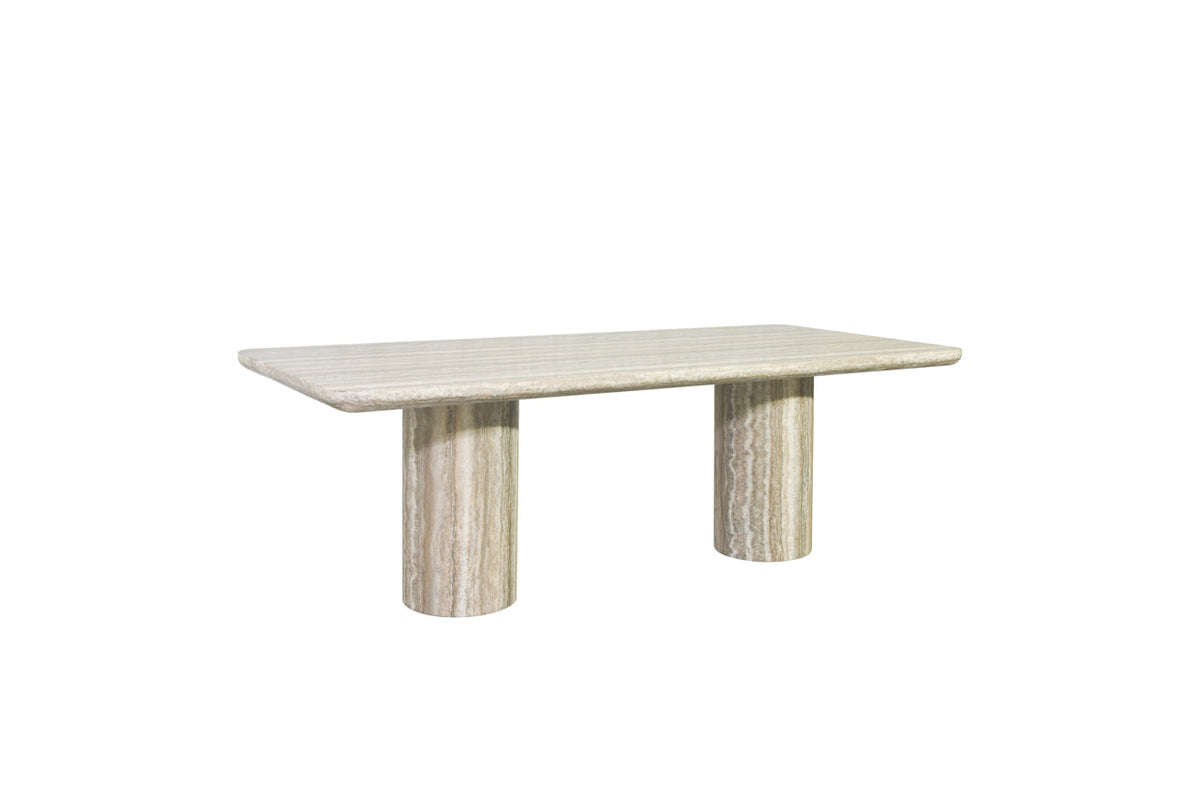Dining table Nebula grey 225 faux travertine 
