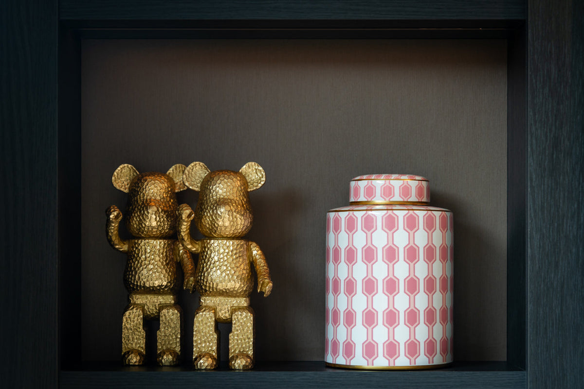 Decorative object Bear gold standing
