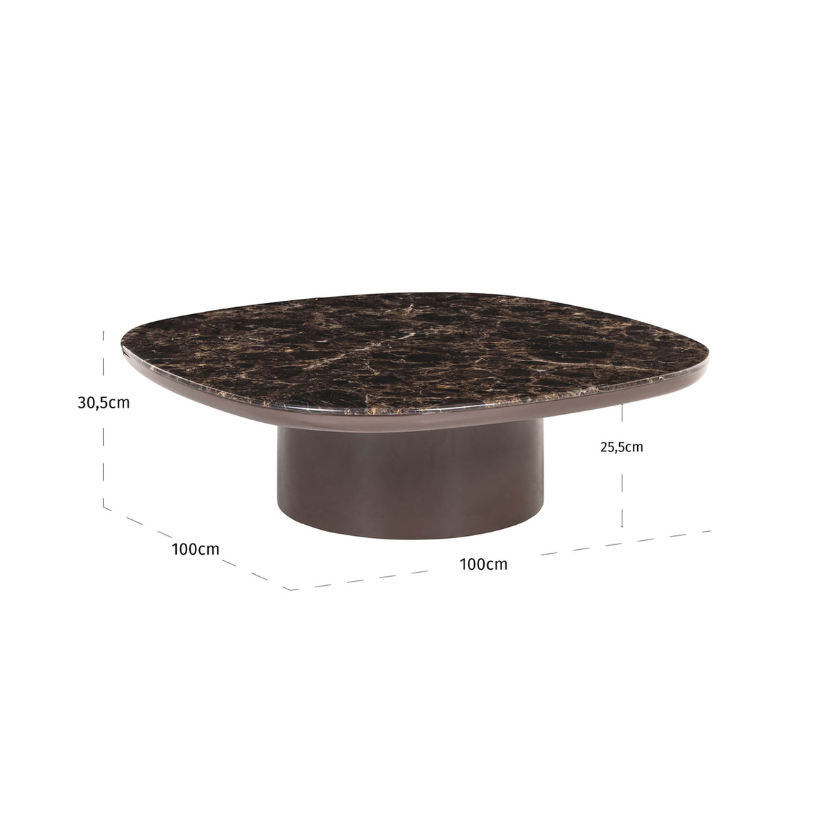 Coffee table Almundi chocolat brown