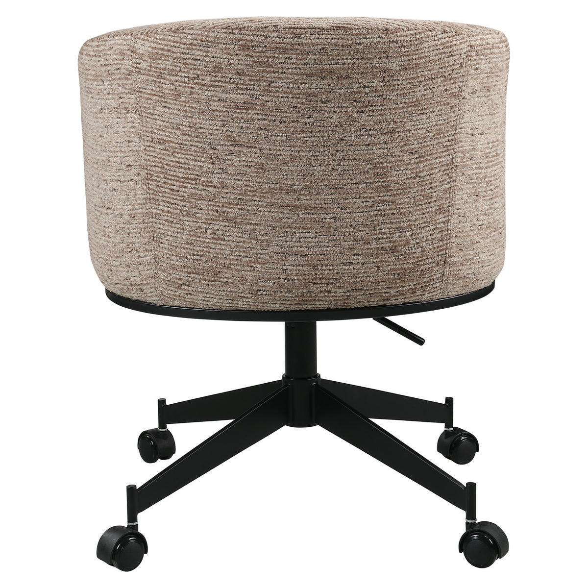 Dining chair Rochenne mocca linear swivel on wheels
