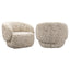 Lounge chair Milano beige tiger