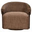 Lounge chair Marina brown blockweave swivel fire retardant
