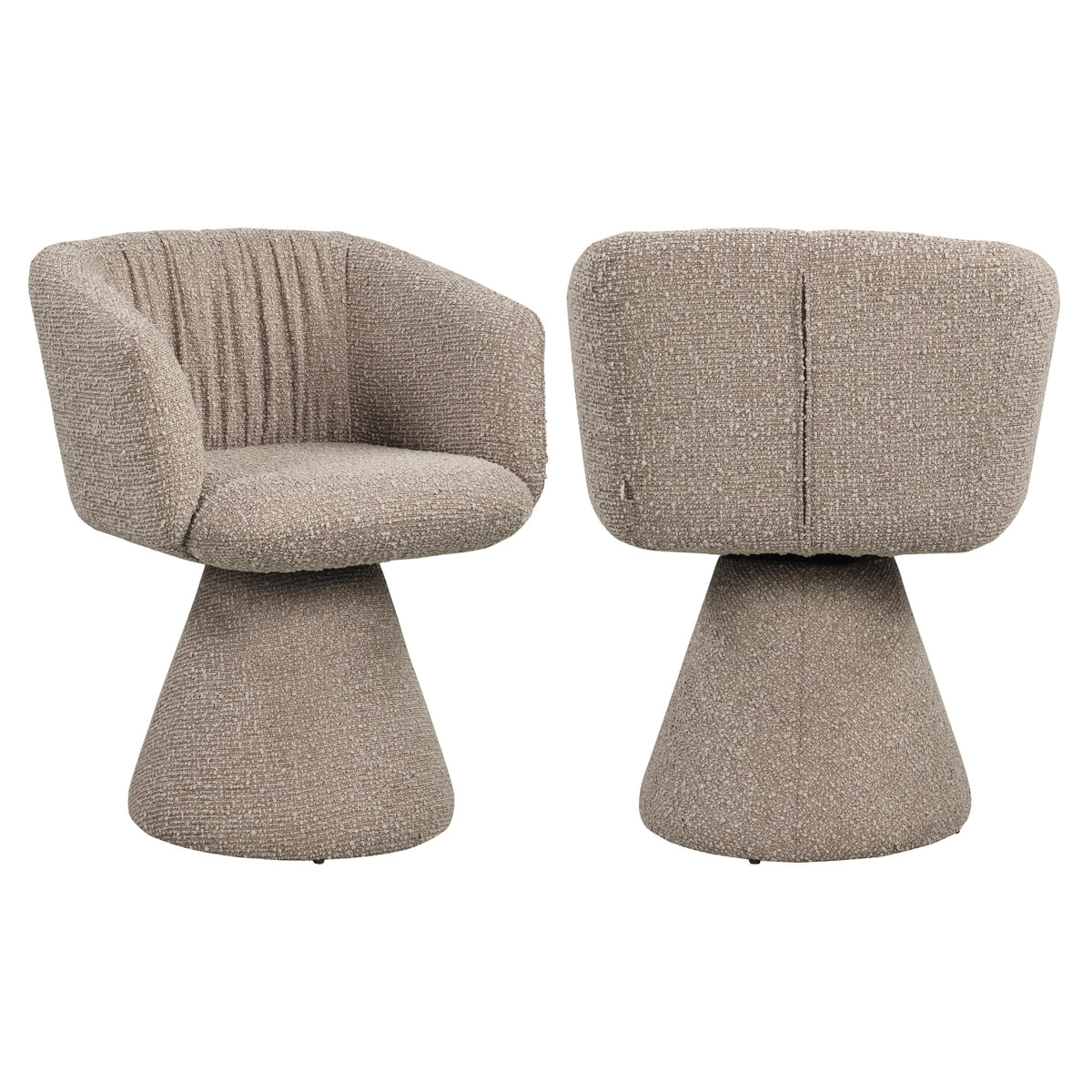 Dining chair Madeline mocca chunky swivel
