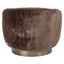 Lounge chair Colmar chocolat fluffy swivel