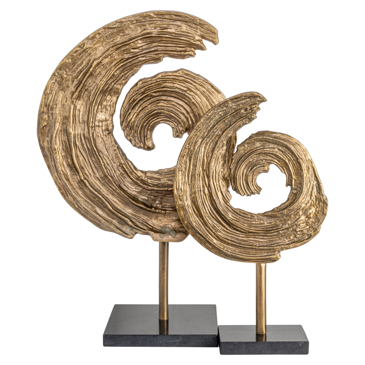 Decorative object Swirl brass antique
