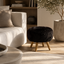 Jahmi Black Fur Stool
