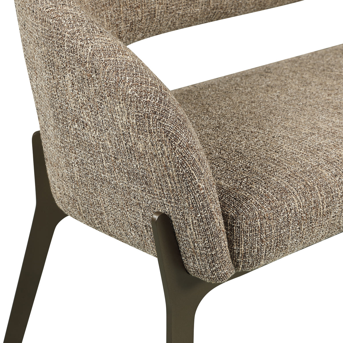 Dining bench Kenzi brown tweed