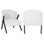 Lounge chair Mia white bouclé