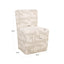 Dining chair Lorain beige graffic on wheels
