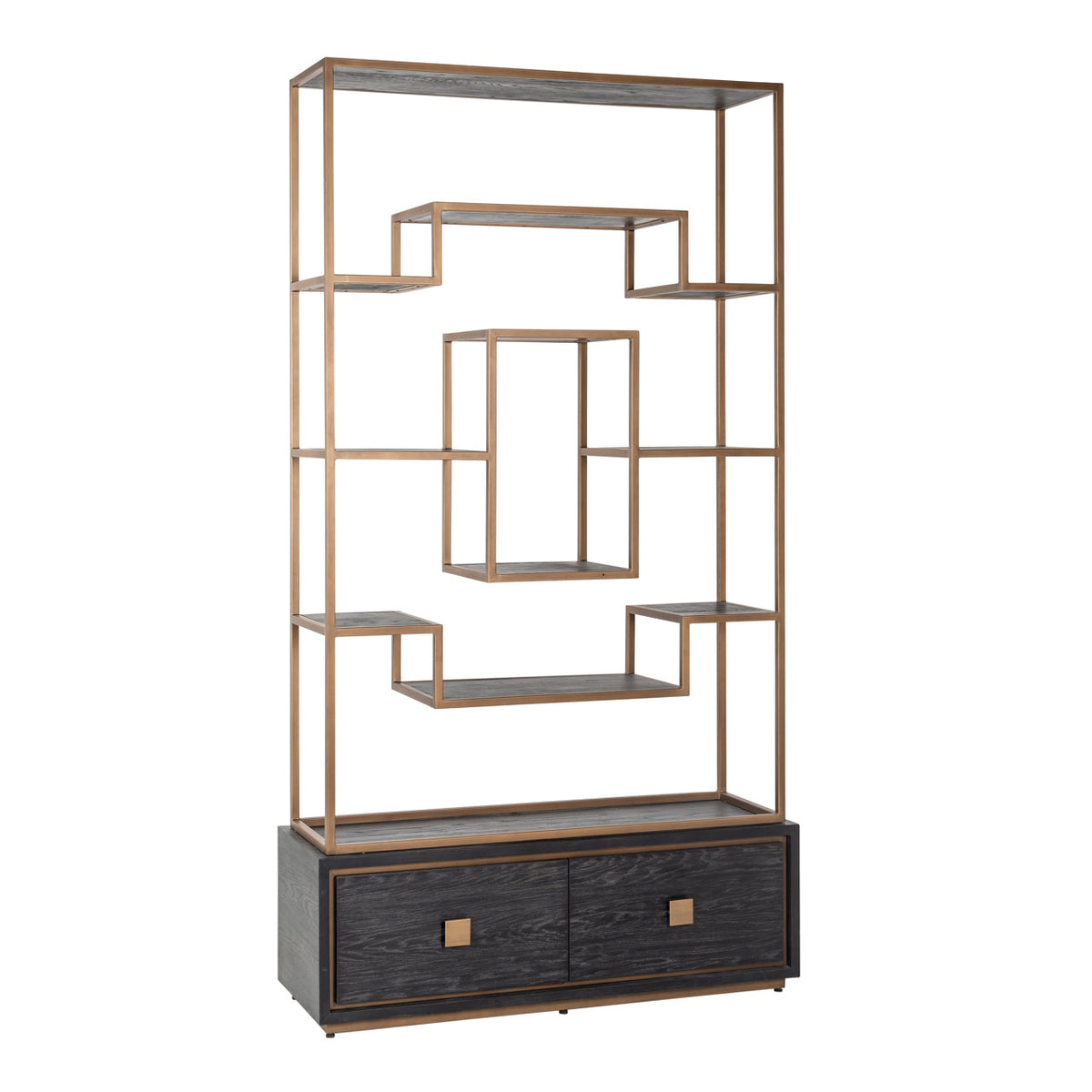 Display cabinet Hunter black rustic 
