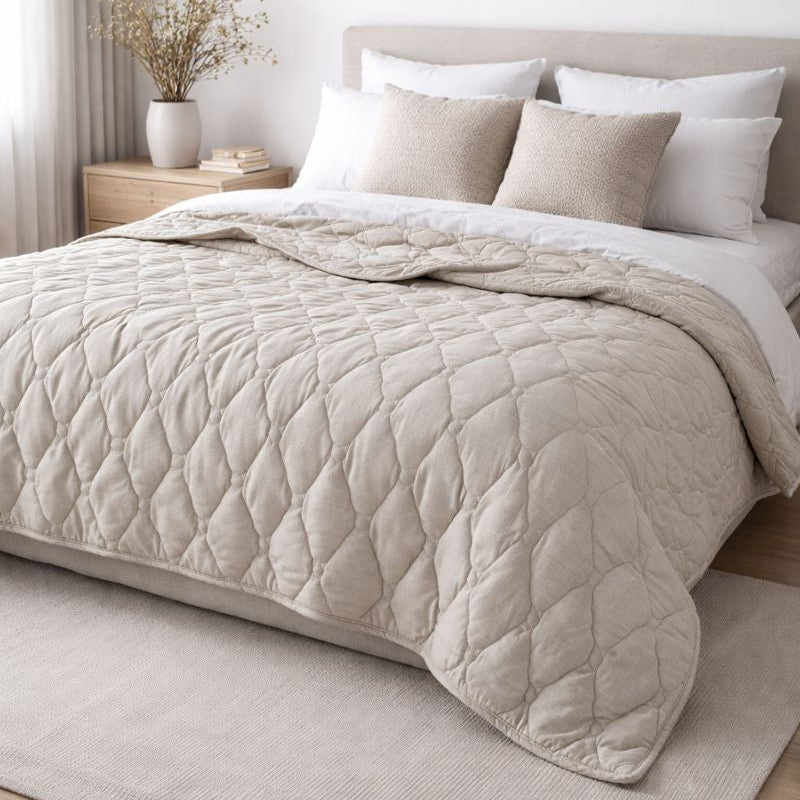 Malini Winchcombe Natural Double Quilt