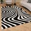 Joli Striped Black & White Rug