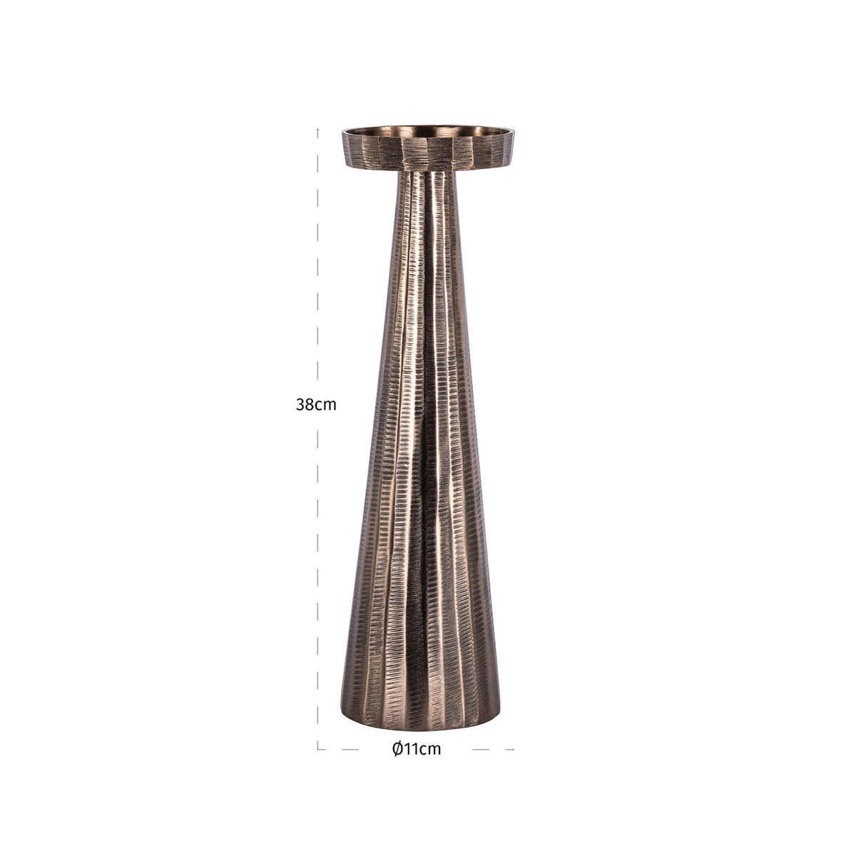 Candle holder Evola bronze L