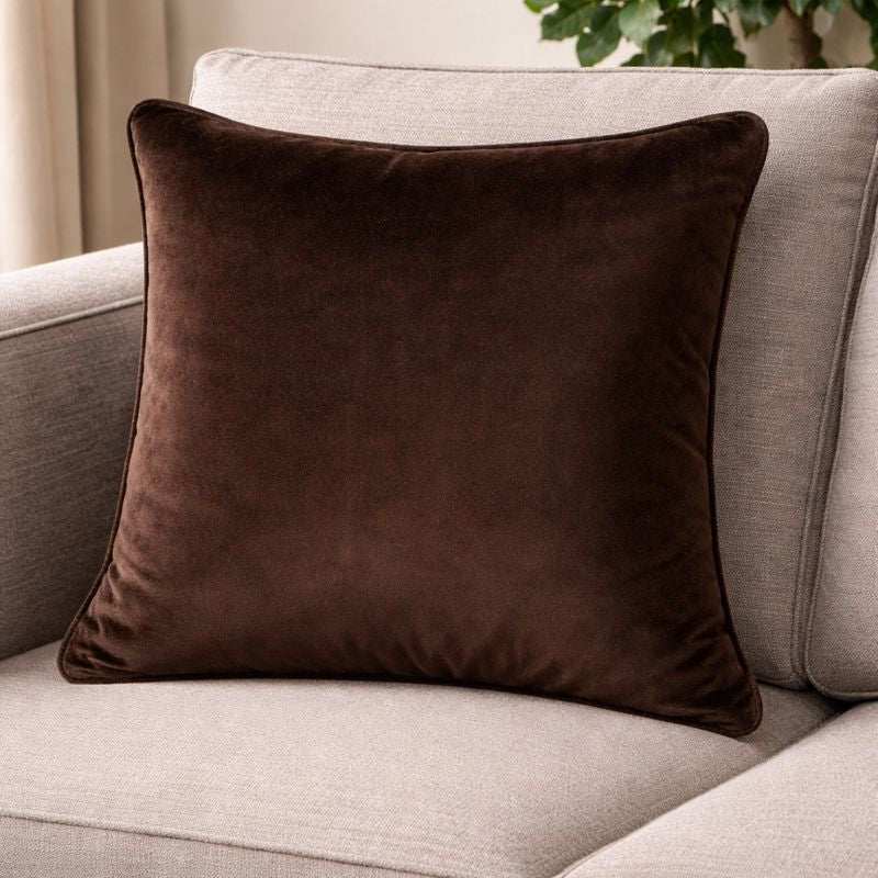Malini Extra Large Luxe Choc Cushion