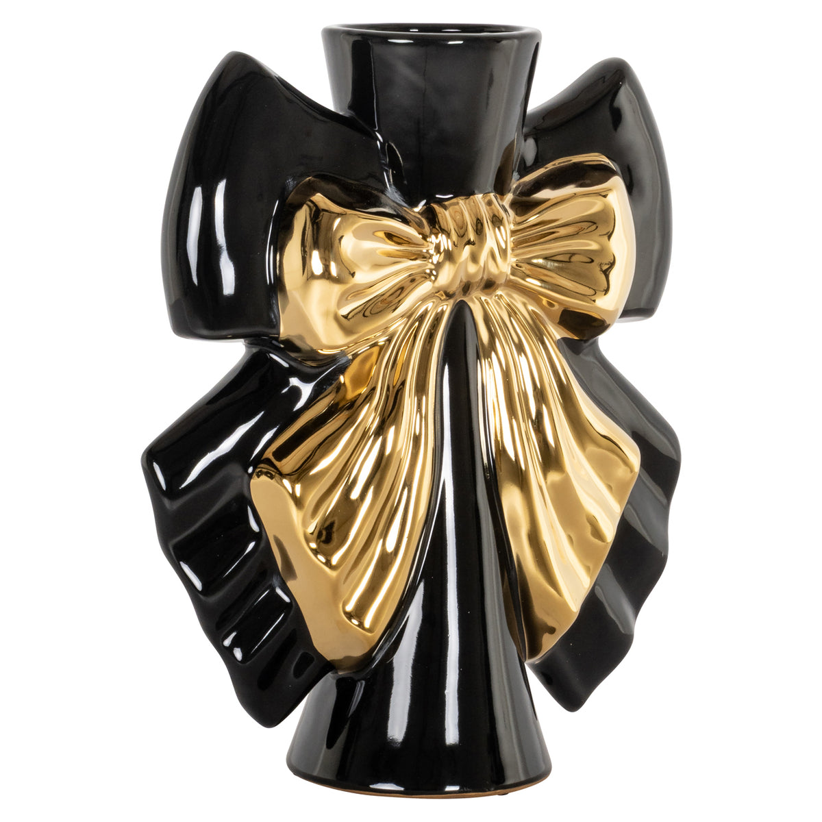 Vase Danai black/gold