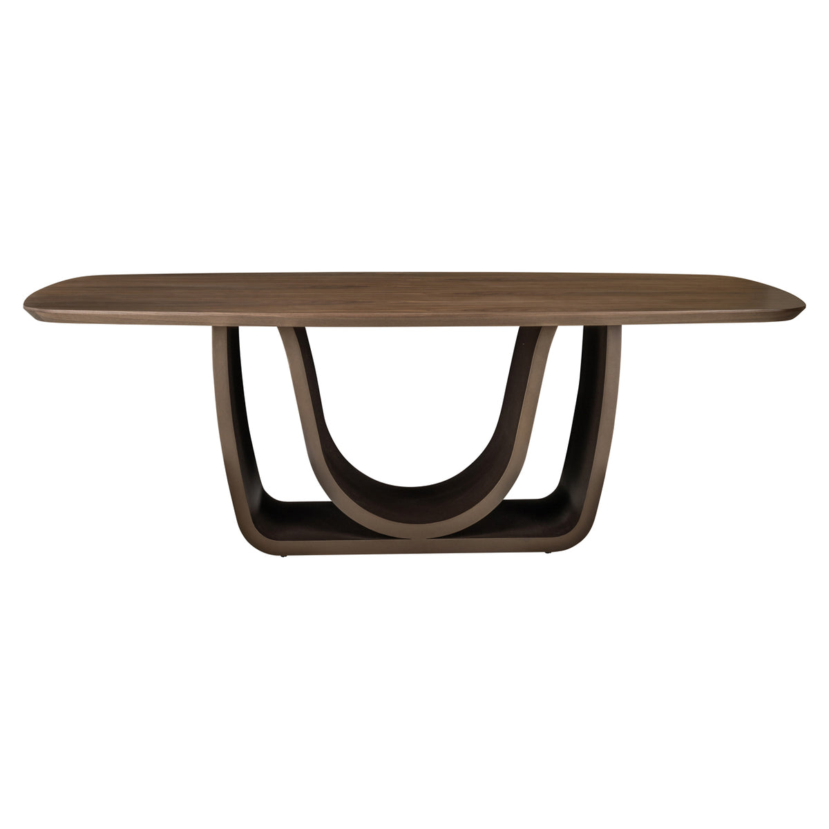 Dining table Windsor walnut 230 brass base